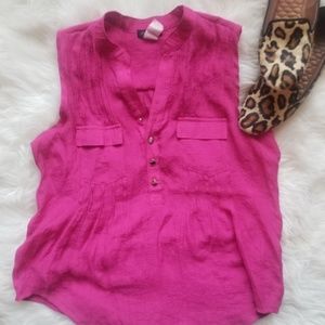 Pink Sleeveless Blouse !EVERYTHING GOES!